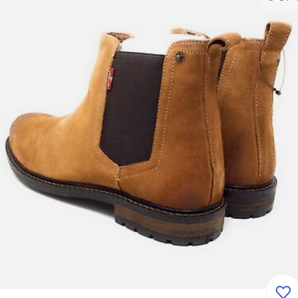 Levis Mens Keith Pull On Chelsea Ankle Boots Tan/ Brown Suede Size 13 M US (NWT) - Picture 9 of 11